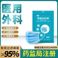【爆款推荐】一次性医用外科口罩100只口鼻罩医护三层透气医科外用防飞沫6 